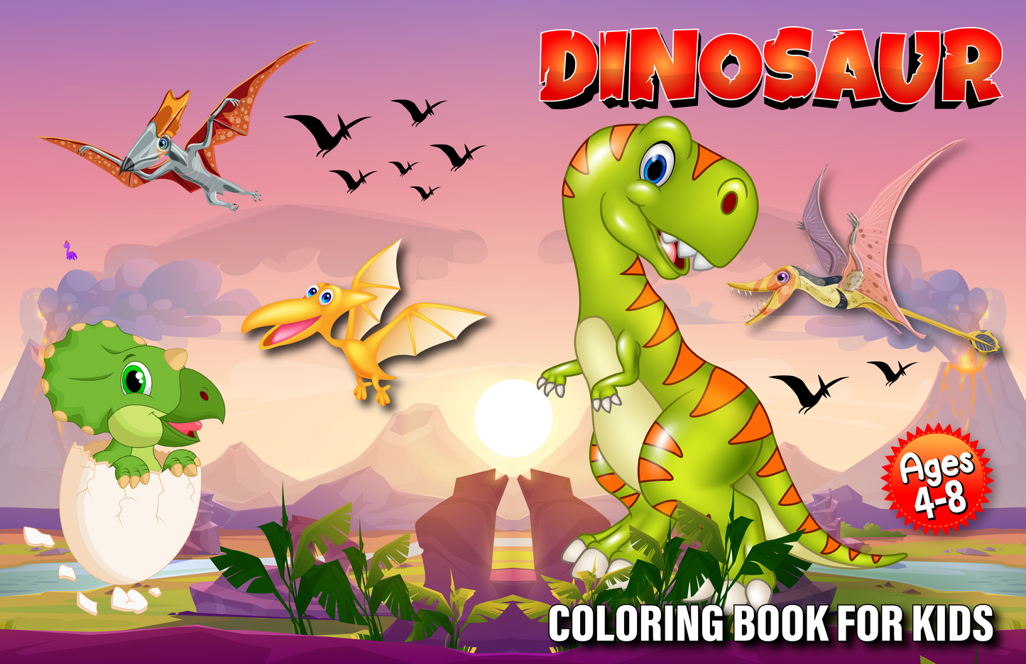 50 High-Resolution Printable Dinosaur Coloring Pages