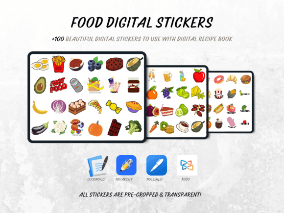 Digital Recipe Book for iPad – Meal Planner & Cookbook for GoodNotes & Notability