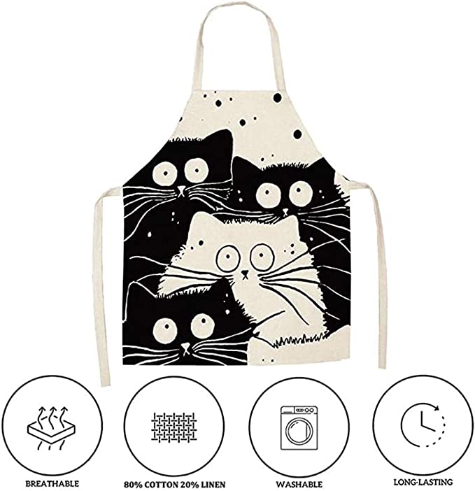 Cat Apron Cute Cooking Apron for Women Men Chefs