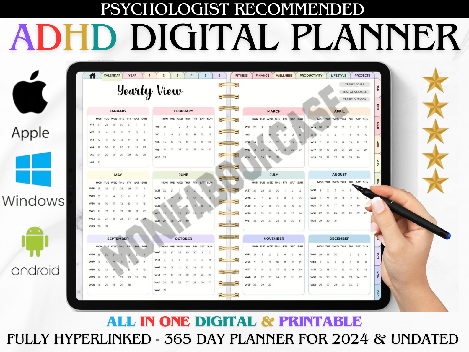 THE ULTIMATE ADHD DIGITAL PLANNER  ( Made By ADHD Specialist )