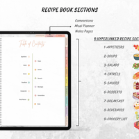 Digital Recipe Book for iPad – Meal Planner & Cookbook for GoodNotes & Notability