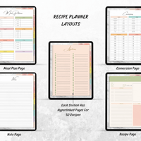 Digital Recipe Book for iPad – Meal Planner & Cookbook for GoodNotes & Notability