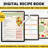 Digital Recipe Book for iPad – Meal Planner & Cookbook for GoodNotes & Notability