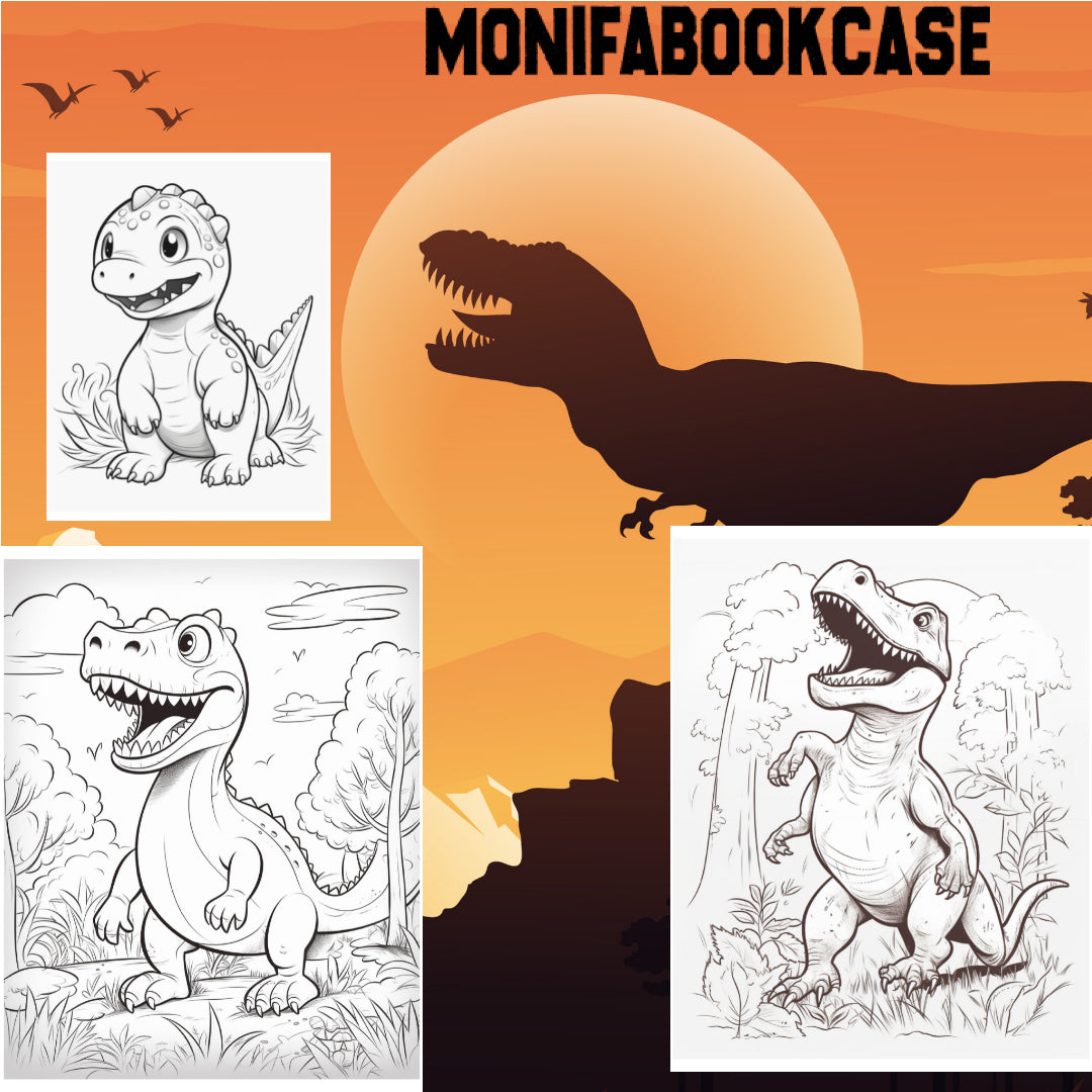 50 High-Resolution Printable Dinosaur Coloring Pages