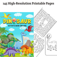 Dinosaur Activity Book For Kids 4-8