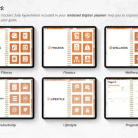 Undated Boho Digital Planner Bundle