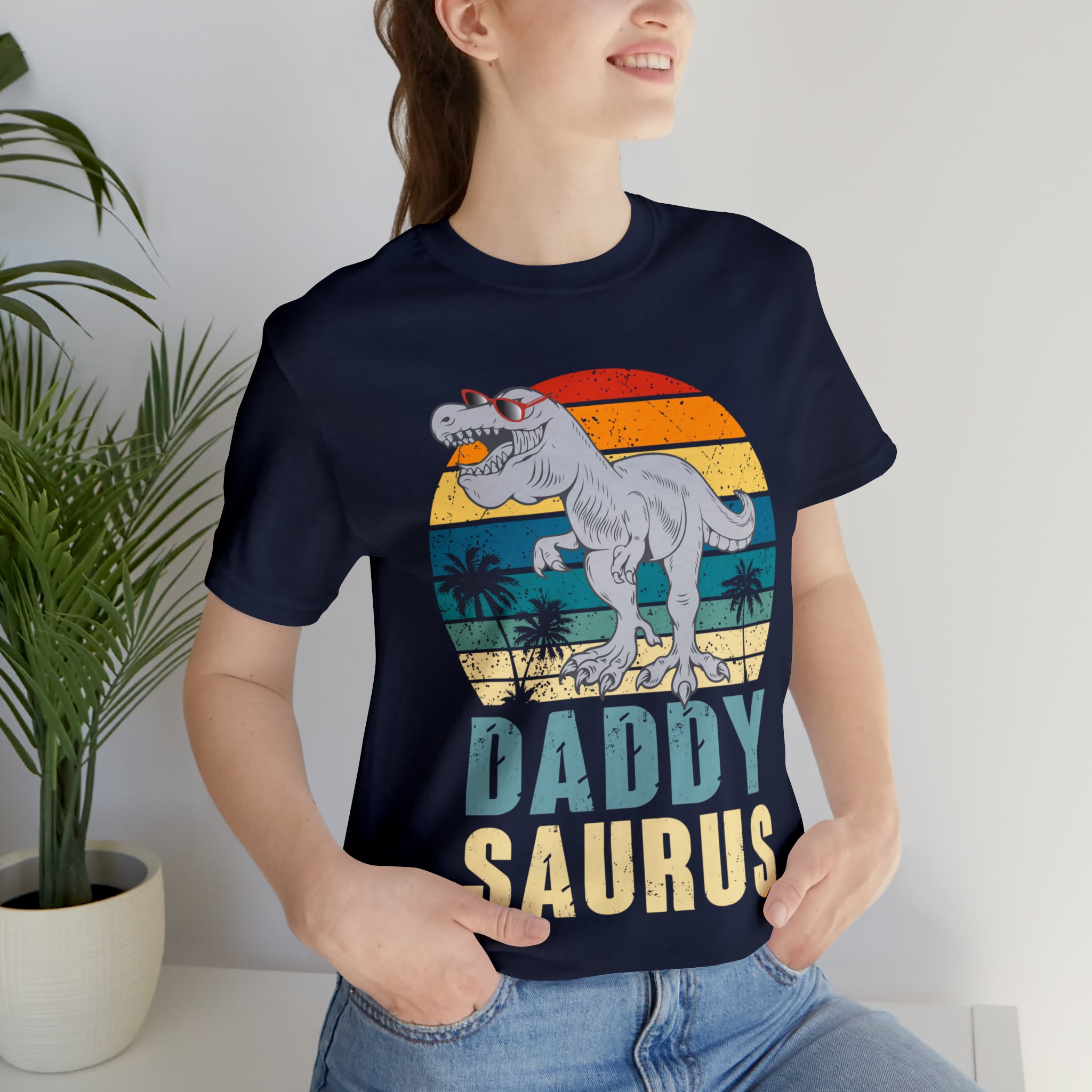 Daddysaurus T Rex Dinosaur Daddy Saurus Family Matching T-Shirt