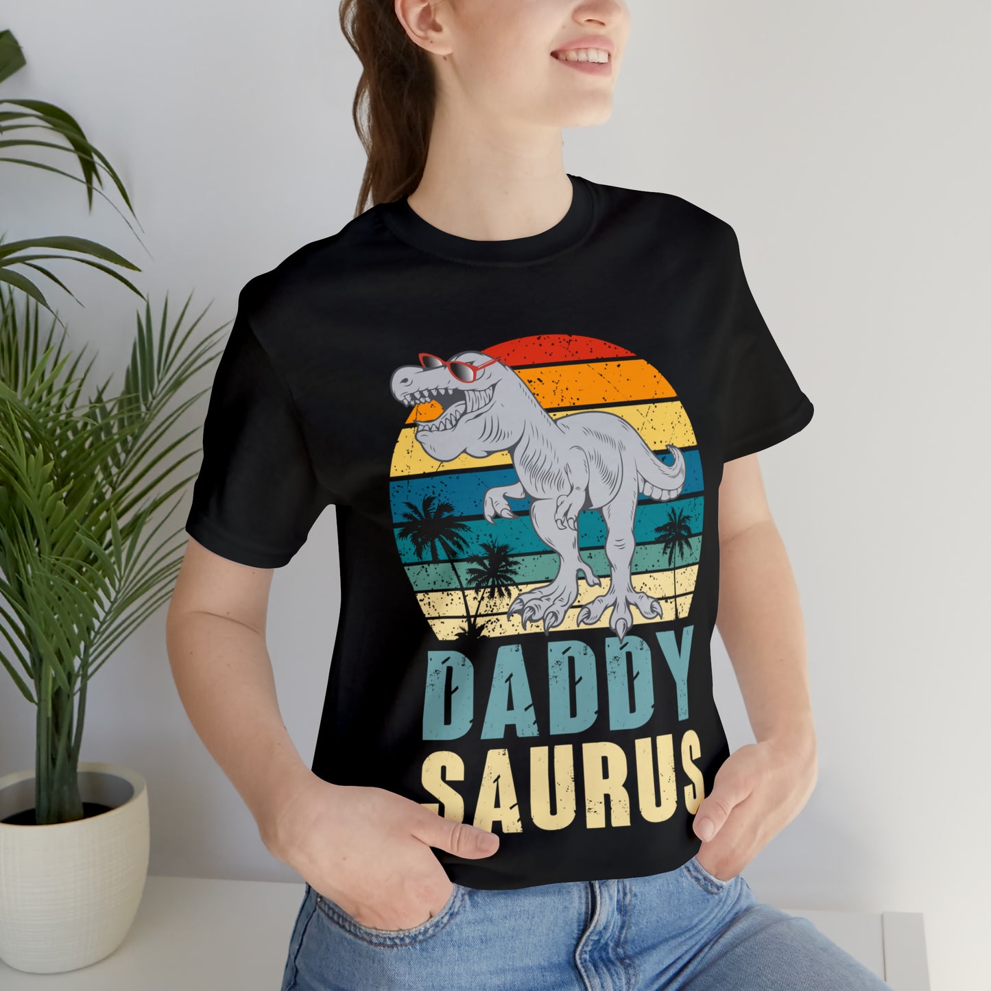 Daddysaurus T Rex Dinosaur Daddy Saurus Family Matching T-Shirt