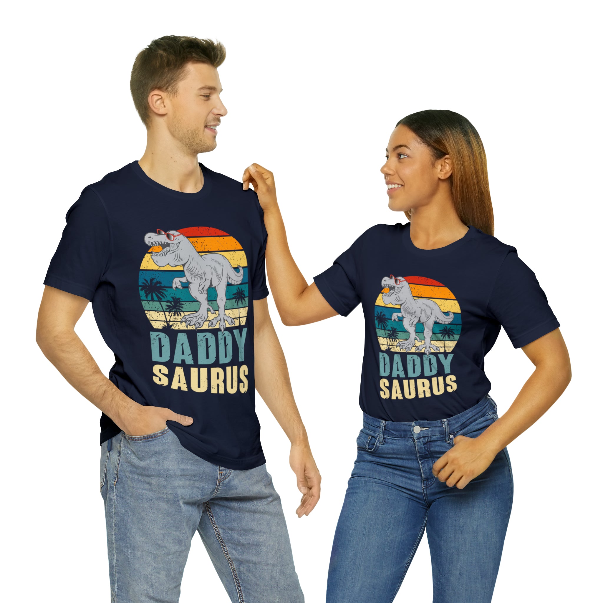 Daddysaurus T Rex Dinosaur Daddy Saurus Family Matching T-Shirt