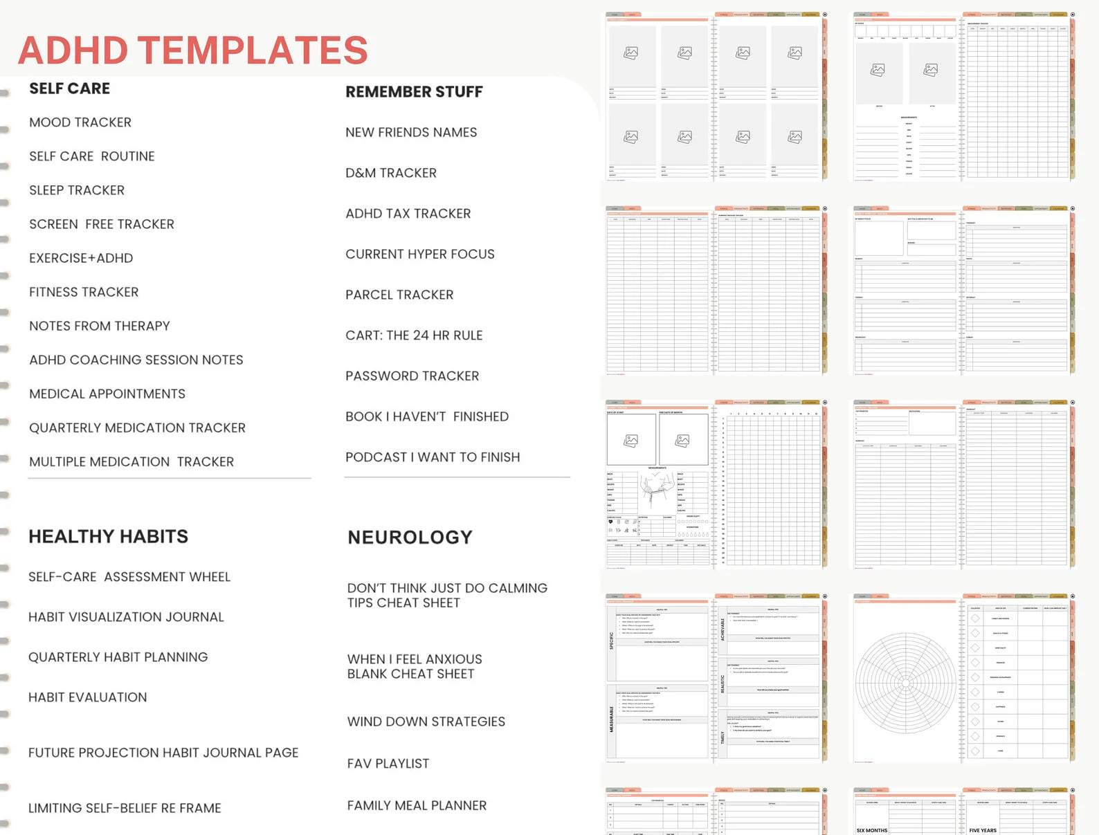 ADHD DIGITAL PLANNER  ( Made By ADHD Specialist )