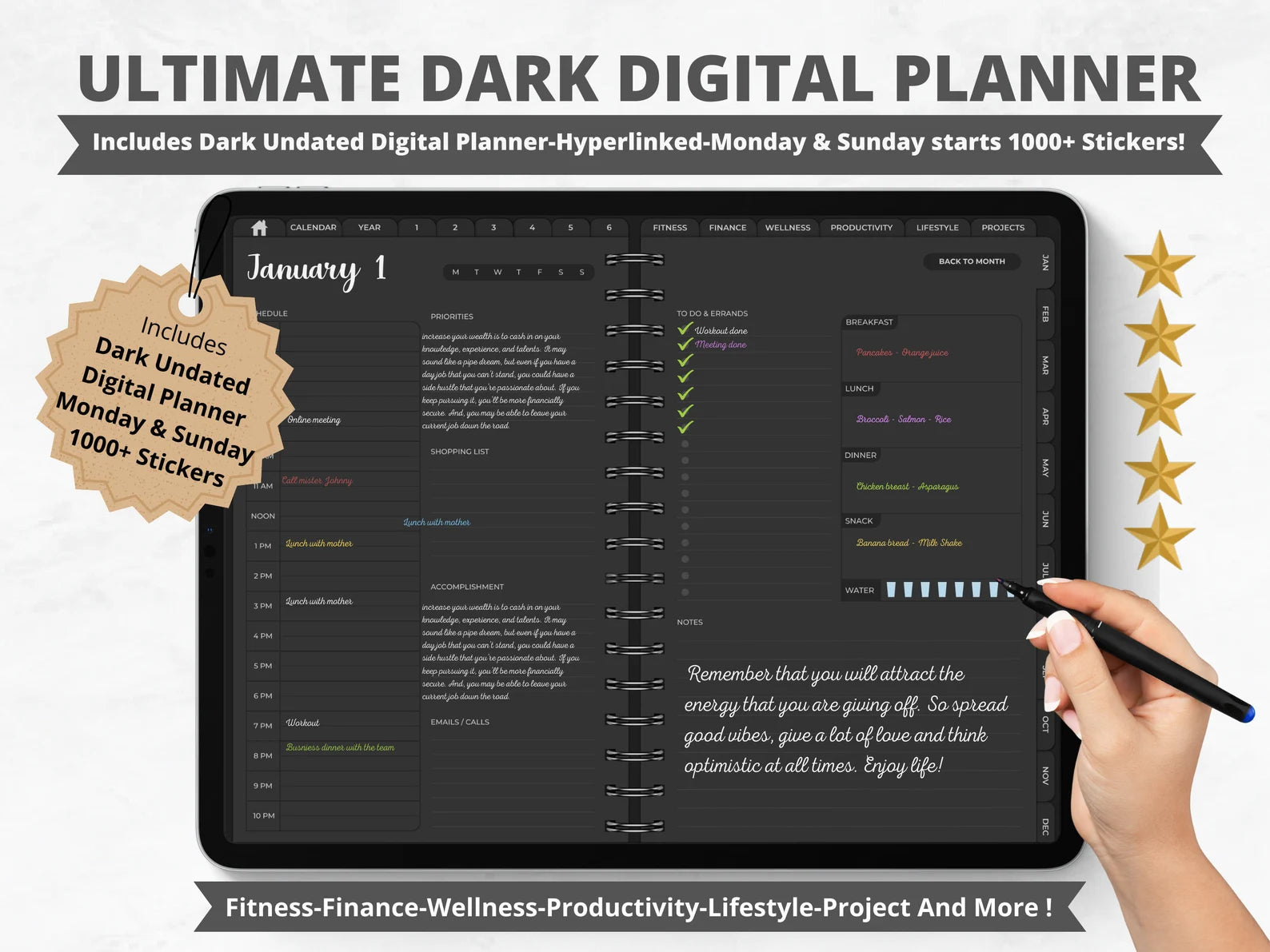 THE ULTIMATE ALL IN ONE UNDATED DIGITAL PLANNER