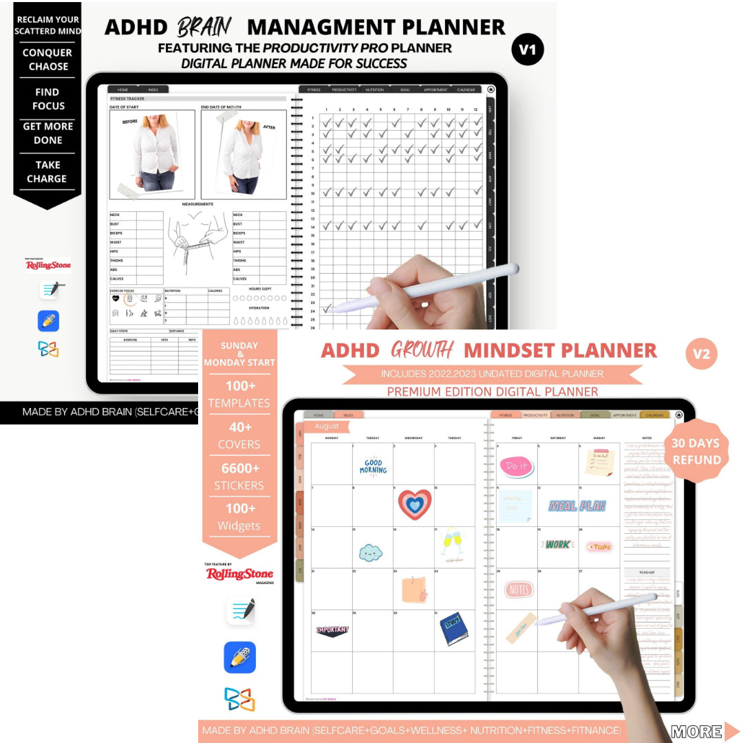ADHD DIGITAL PLANNER  ( Made By ADHD Specialist )