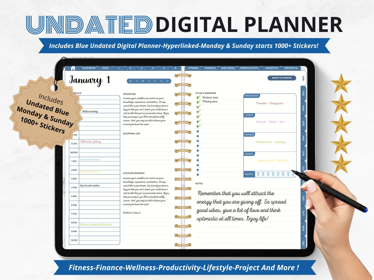 THE ULTIMATE ALL IN ONE UNDATED DIGITAL PLANNER