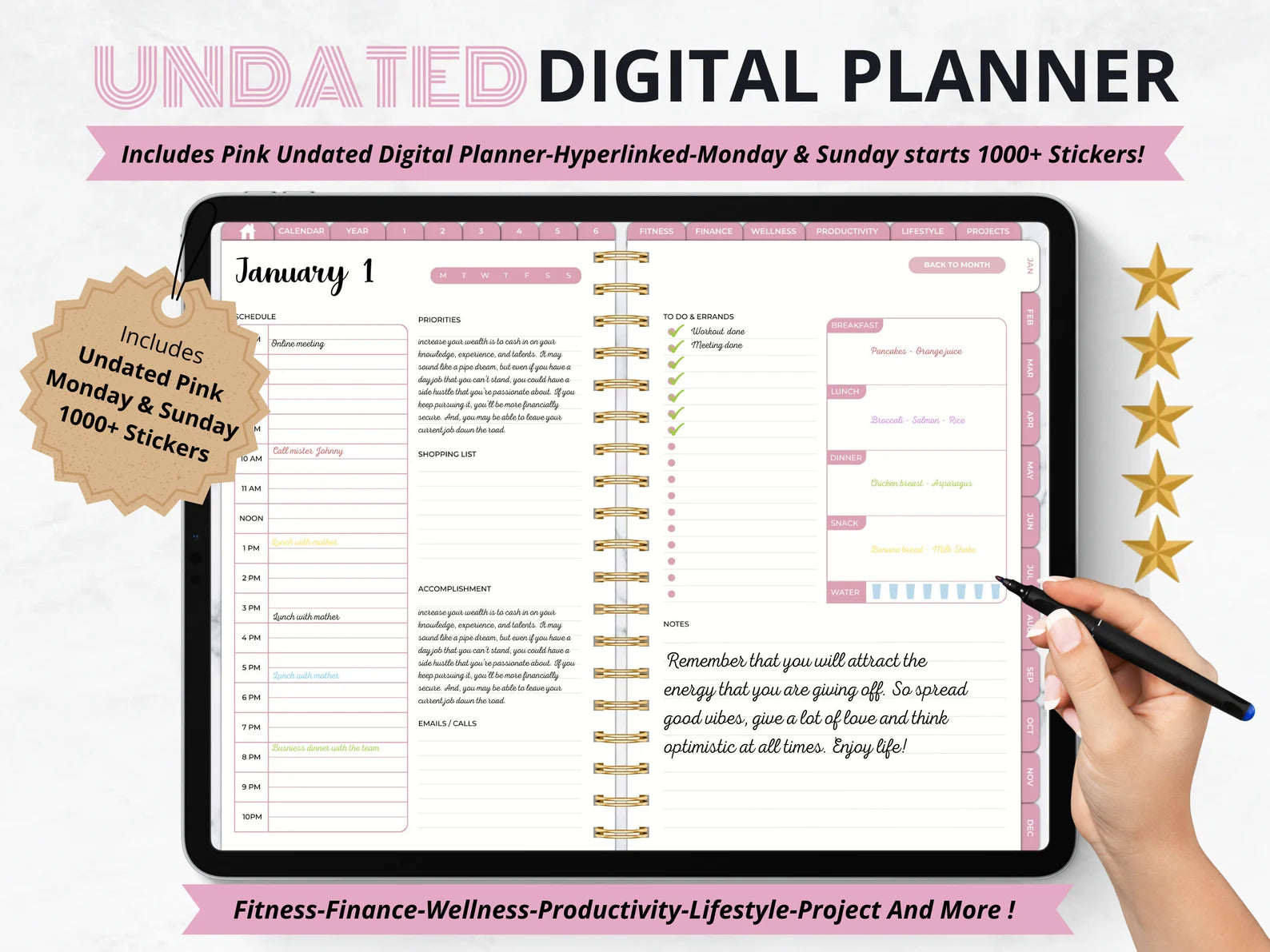 THE ULTIMATE ALL IN ONE UNDATED DIGITAL PLANNER